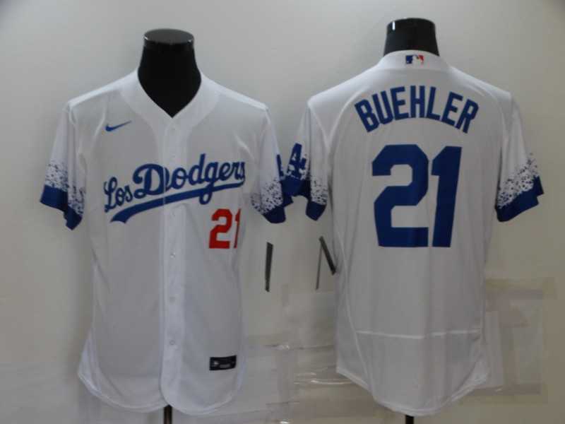 Dodgers 21 Walker Buehler White 2021 City Connect Flexbase Jersey,We sell and wholesale Dodgers 21 Walker Buehler White 2021 City Connect Flexbase Jersey on line form chian!